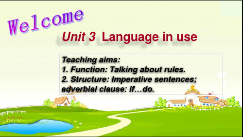 外研版英语九年级上册 Module 5 Unit 3 Language in use