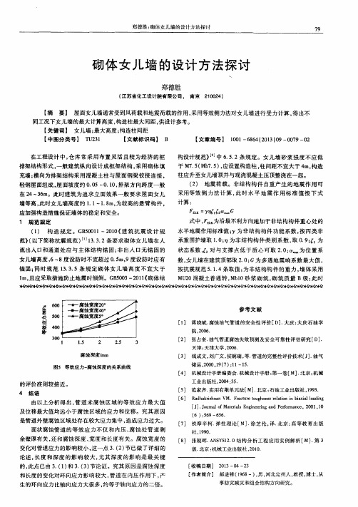 砌体女儿墙的设计方法探讨