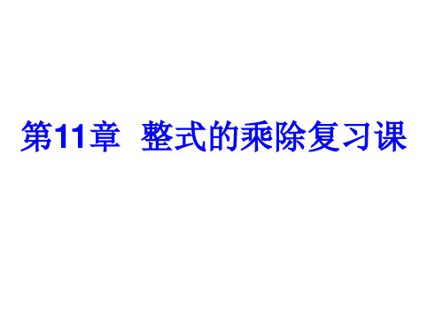 青岛版七年级数学下册第11章 整式的乘除复习课(12张PPT)(1)
