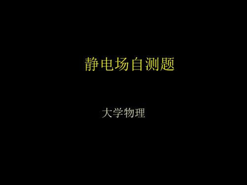 静电场自测题-PPT文档资料41页