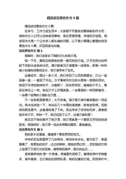 精选游览景色作文4篇