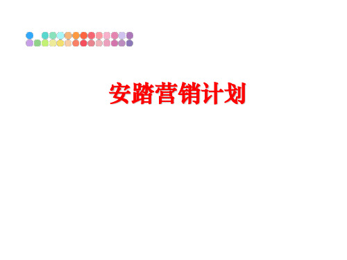最新安踏营销计划PPT课件