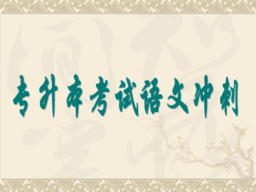 专升本语文答题技巧
