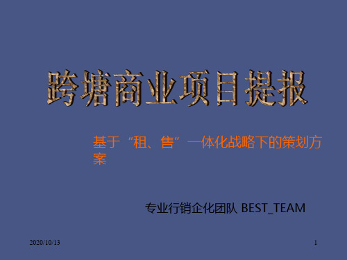 跨堂商业项目提报(博思堂)PPT课件