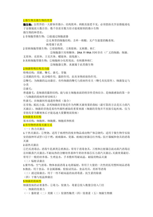 微生物知识点
