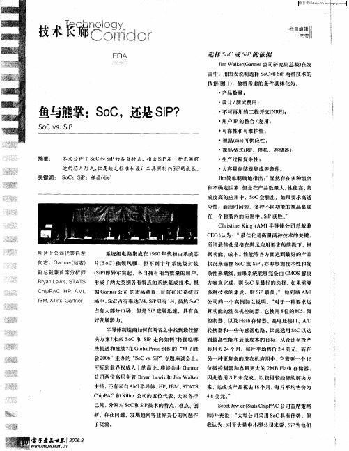 鱼与熊掌：SoC,还是SiP？