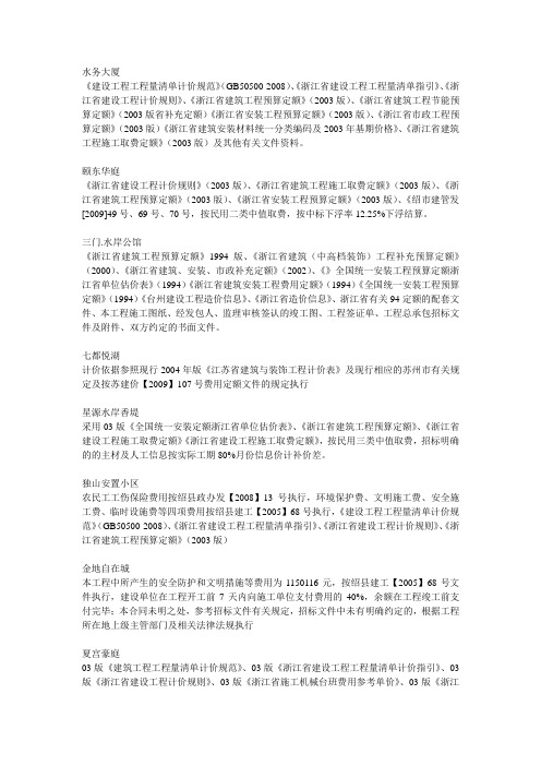 取费依据