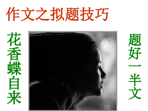 高考作文之拟题技巧ppt优秀课件