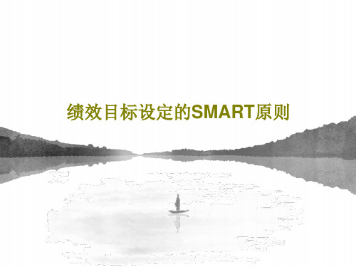 绩效目标设定的SMART原则17页PPT
