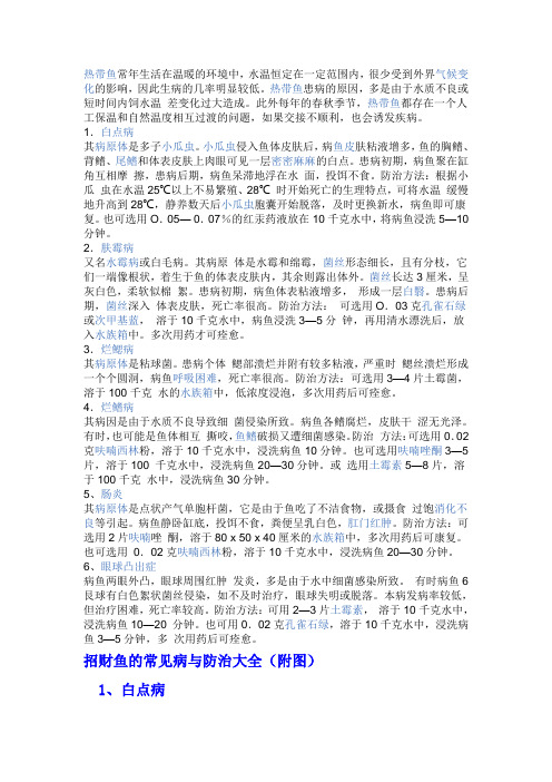 热带鱼患病的原因解读