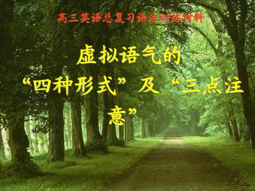 重庆市北大附中重庆实验学校高三英语《高考英语语法：虚拟语气》课件