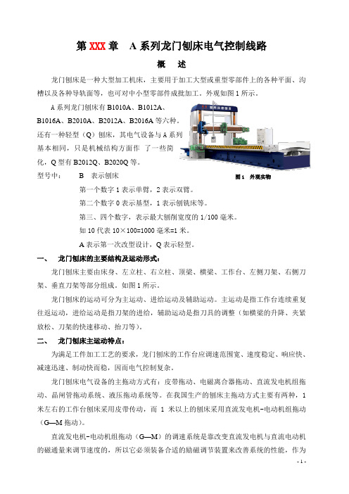 A系列龙门刨调速系统