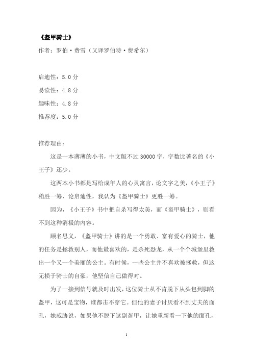 盔甲骑士(又名：为自己出征)