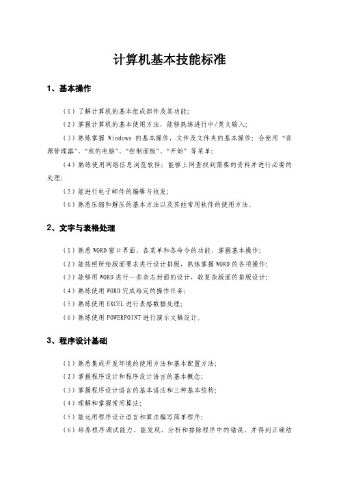 计算机基本技能