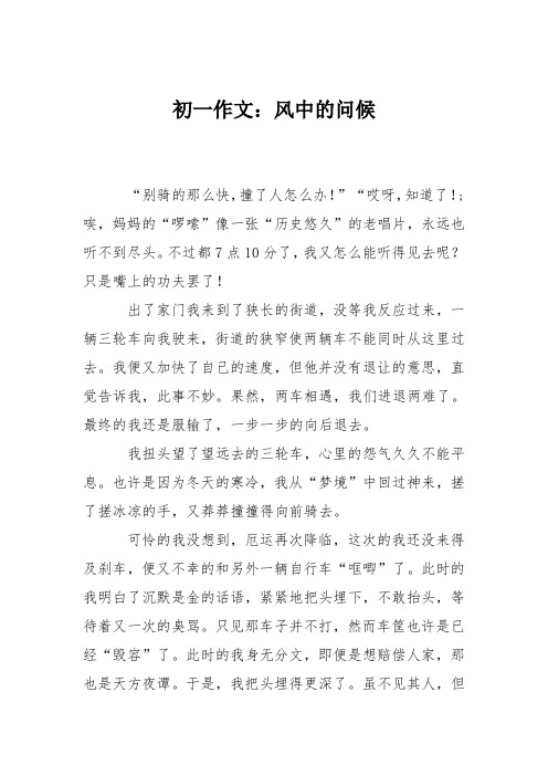 初一作文：风中的问候
