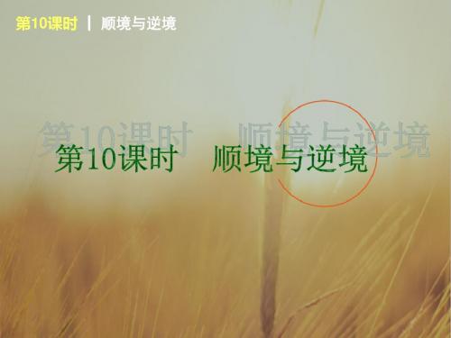 初中政治最新课件-顺境与逆境 精品