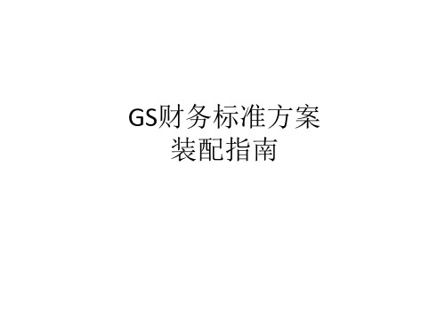 GS财务标准方案