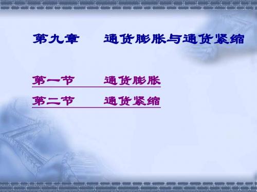 第十一章   通货膨胀与通货紧缩