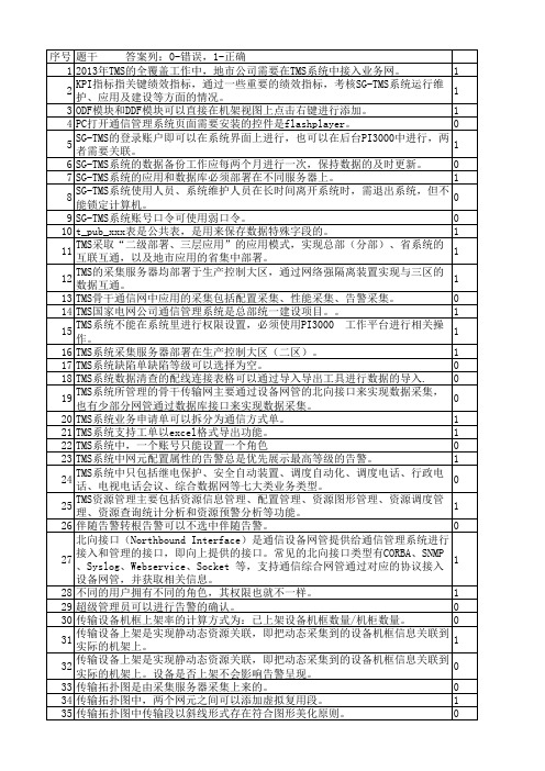 通信运维-判断_选择_简答