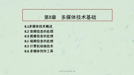 计算机应用基础第八章课件