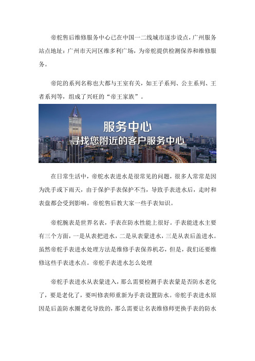 广州帝舵维修服务点