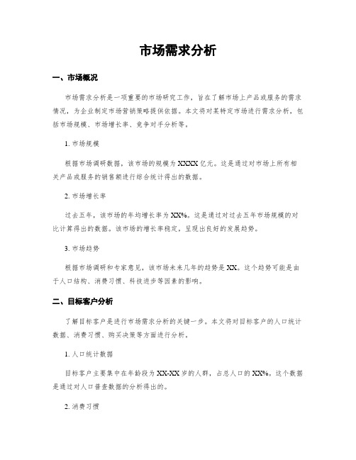 市场需求分析