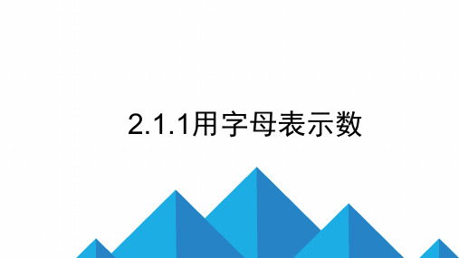【整合】人教版七年级上册 第二章整式的加减 2.1.1用字母表示数 课件 (共14张PPT)