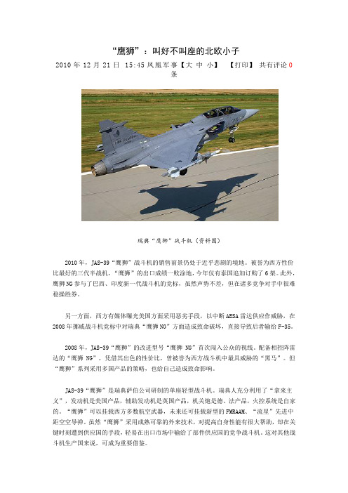 鹰狮战斗机