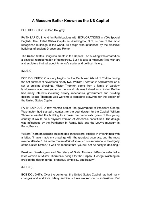 VOA原文c014 探访美国国会大厦