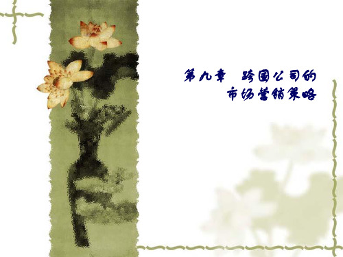 《跨国公司经营与管理(第4版)》教学课件—第9章跨国公司的市场营销策略
