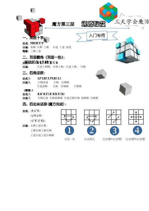 三天学会魔方——魔方第三层还原秘籍