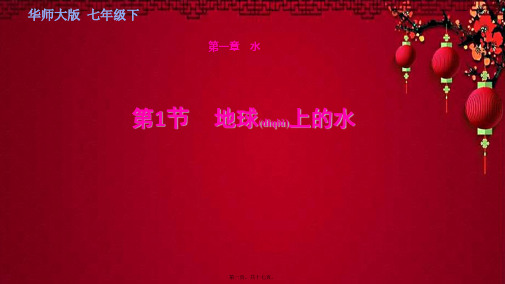 七年级科学下册 第1章 水 1.1 地球上的水习题课件 华东师大级下册自然科学课件