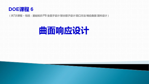 实验设计DOE曲面响应RSM