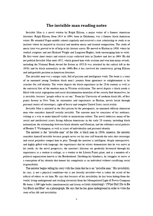 The invisible man reading notes