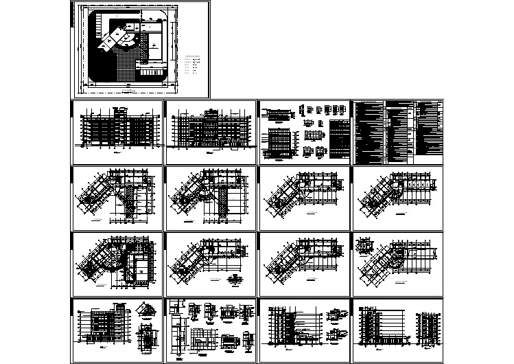 长40米 宽33米七层4479.08平方米水利局办公楼建筑施工图