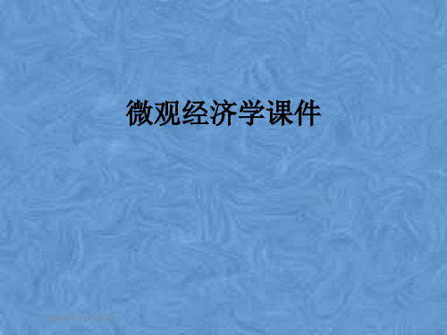 微观经济学课件