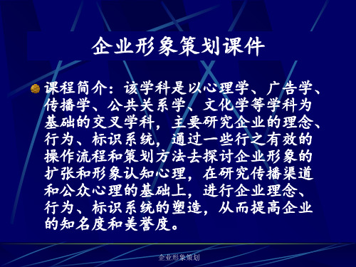 企业形象策划 ppt课件