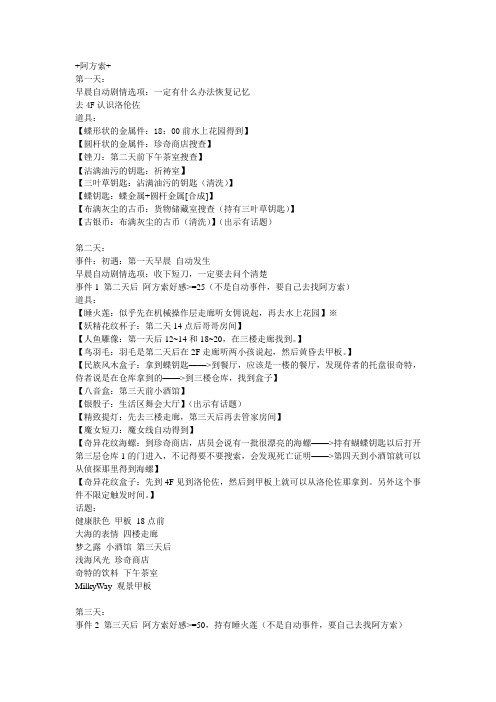 +睡火莲+人鱼公主+攻略(阿方索线)