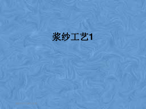 浆纱工艺1