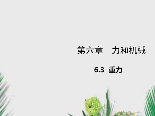 2020年春粤沪版物理八年级下册课件6.3 重力