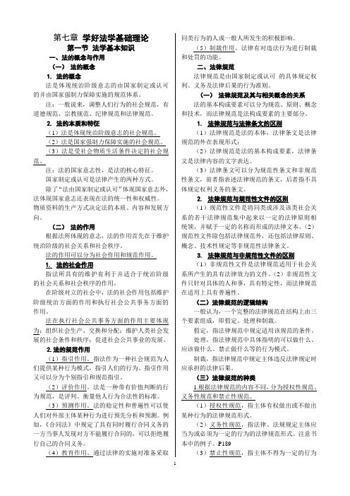 思修法律 第七章