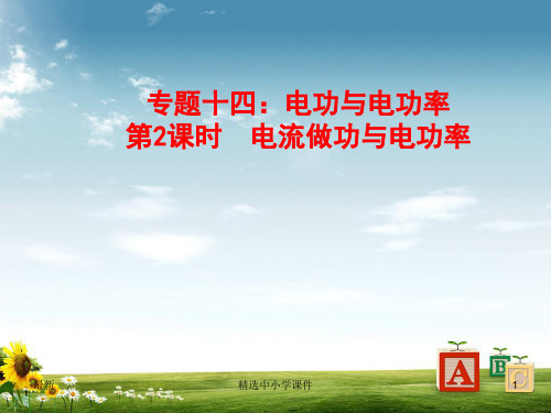 精选-中考物理专题十四电功与电功率第2课时电流做功与电功率复习课件