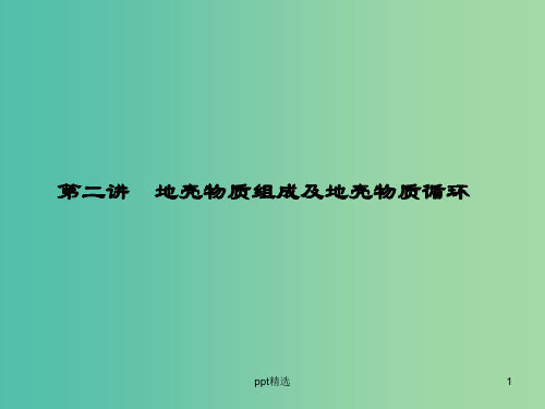 高考地理第一轮总复习 第三单元 第二讲 地壳物质组成及地壳物质循环课件