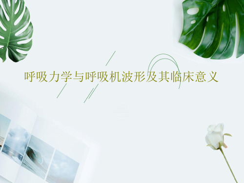呼吸力学与呼吸机波形及其临床意义共155页文档