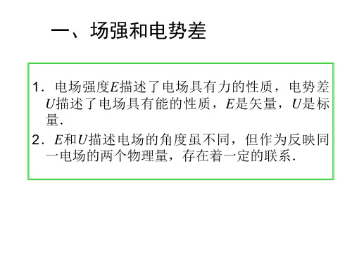 电势差与电场强度的关系