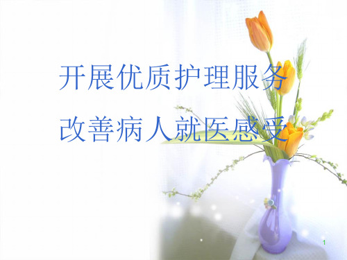 开展优质护理服务 改善病人就医感受PPT幻灯片课件
