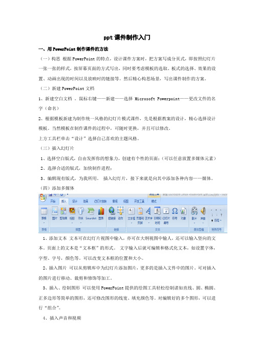 ppt课件制作基本入门