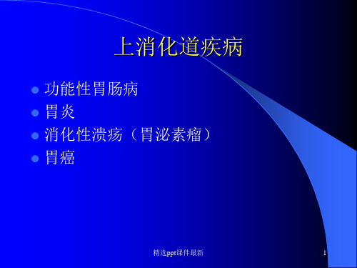 上消化道疾病PPT课件