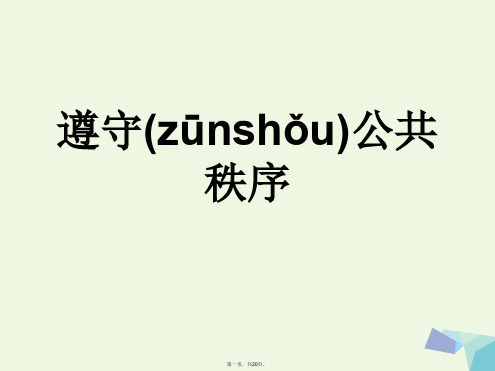 六年级品德与社会上册第7课遵守公共秩序课件2沪教版
