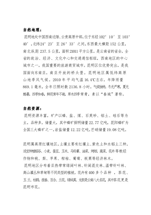 昆明市情